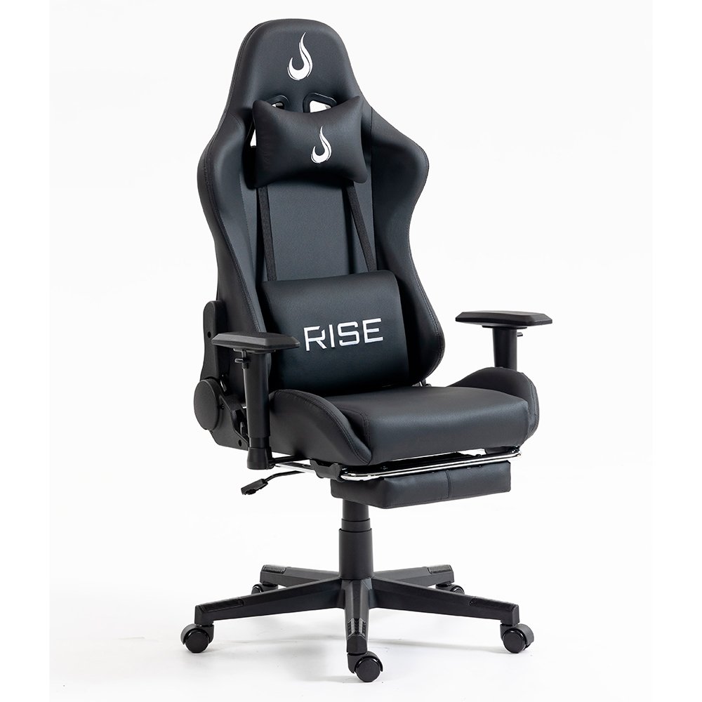 Cadeira Gamer Rise Mode X02, Ângulo Ajustável, Até 130Kg, Braço 2D, Apoio Para os Pés Retrátil, Preta - RM-CG-X02-BK - view 2