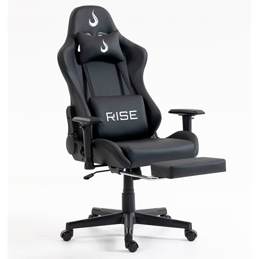 Cadeira Gamer Rise Mode X02, Ângulo Ajustável, Até 130Kg, Braço 2D, Apoio Para os Pés Retrátil, Preta - RM-CG-X02-BK - view 3