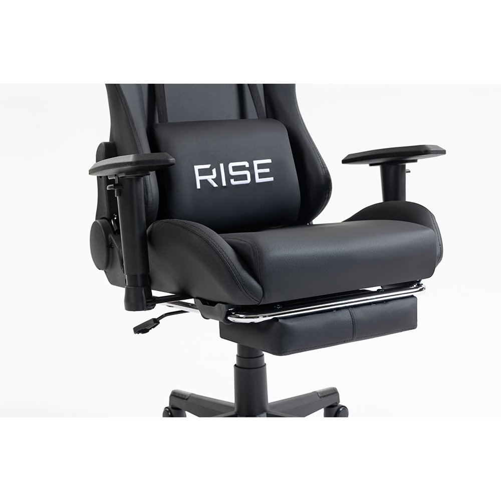 Cadeira Gamer Rise Mode X02, Ângulo Ajustável, Até 130Kg, Braço 2D, Apoio Para os Pés Retrátil, Preta - RM-CG-X02-BK - view 8