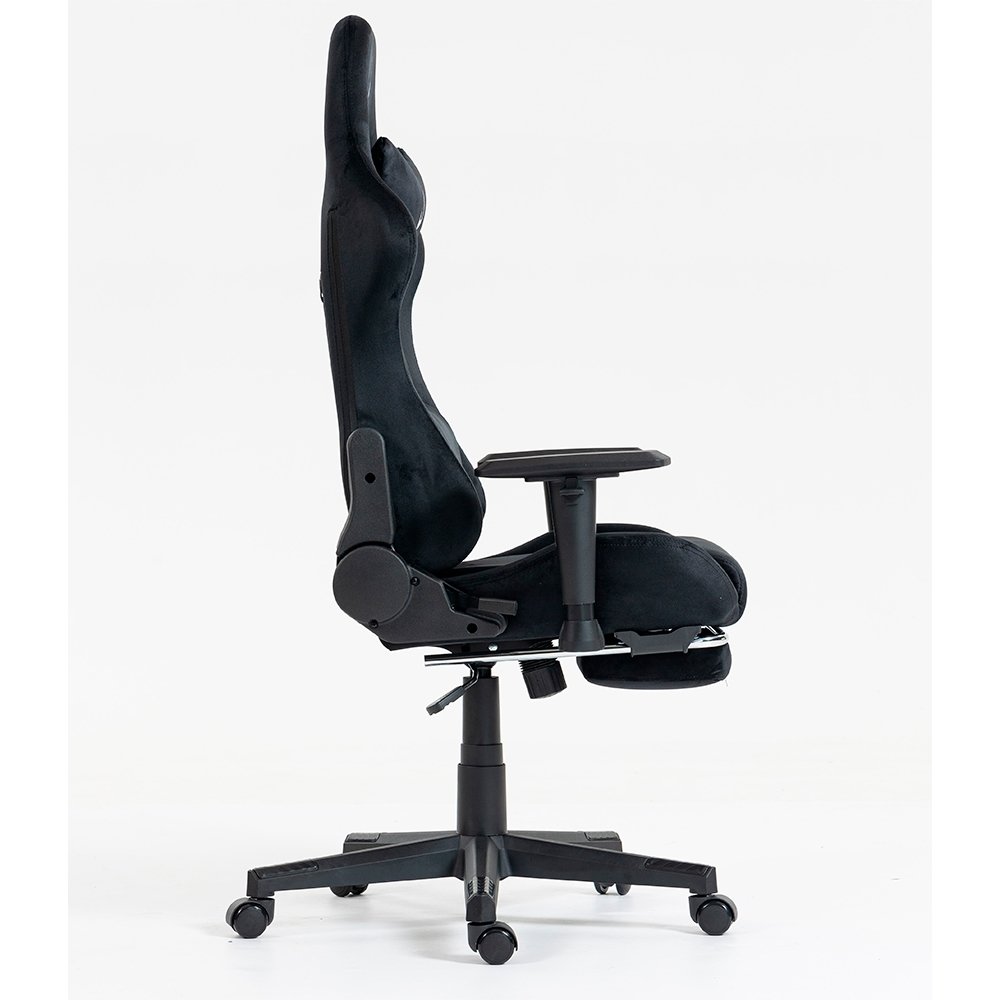Cadeira Gamer Rise Mode X02, Ângulo Ajustável, Até 130Kg, Braço 2D, Tecido, Apoio Para os Pés Retrátil, Preta - RM-CG-X02-BK-FBC - view 6