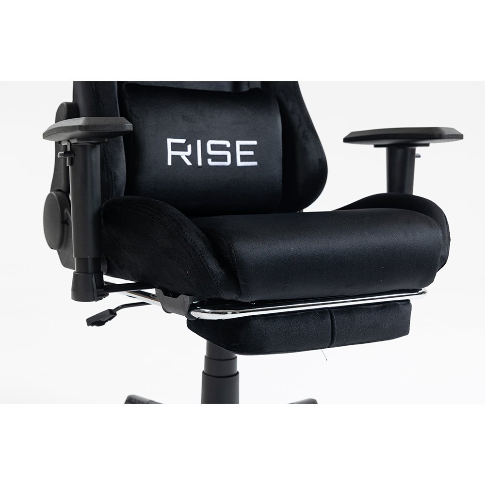Cadeira Gamer Rise Mode X02, Ângulo Ajustável, Até 130Kg, Braço 2D, Tecido, Apoio Para os Pés Retrátil, Preta - RM-CG-X02-BK-FBC - view 12