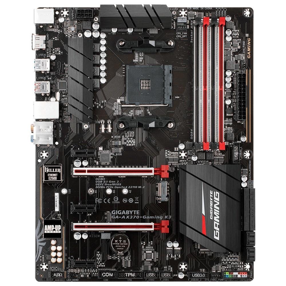 Imagem 5 de 5 do produto Placa-Mãe GIGABYTE p/ AMD AM4 ATX GA-AX370-GAMING K3 DDR4