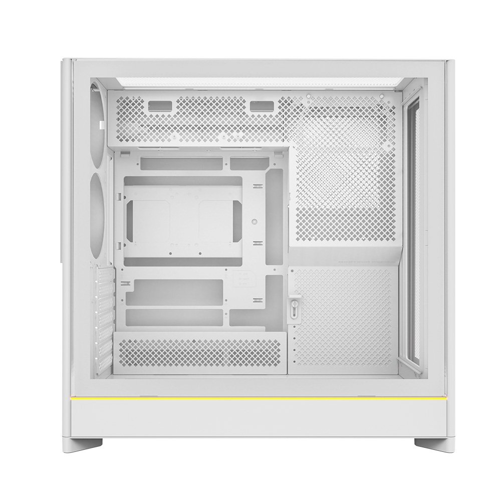 Gabinete Gamer ( Balão.info) HS01, Mid-Tower, ATX, Vidro Temperado, Sem FANs, Branco ( Balão.info - view 2