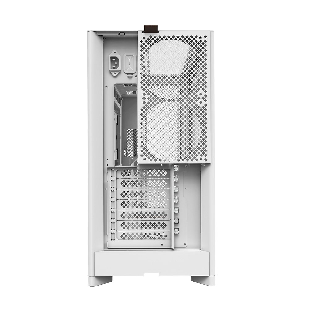 Imagem 5 de 6 do produto Gabinete Gamer Montech HS01, Mid-Tower, ATX, Vidro Temperado, Sem FANs, Branco - HS01WH