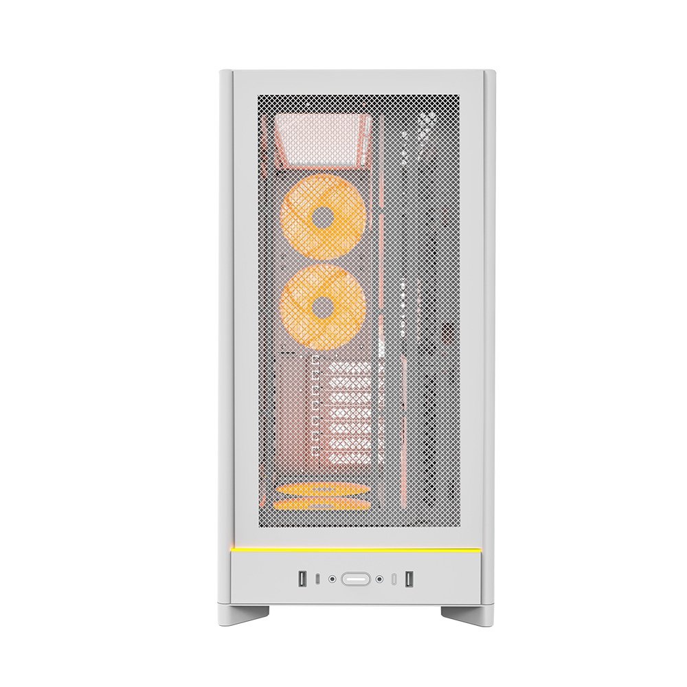 Gabinete Gamer Montech HS01 Pro, Mid-Tower, ATX, Vidro Temperado, 5x FANs, Branco - HS01PROWH - view 4