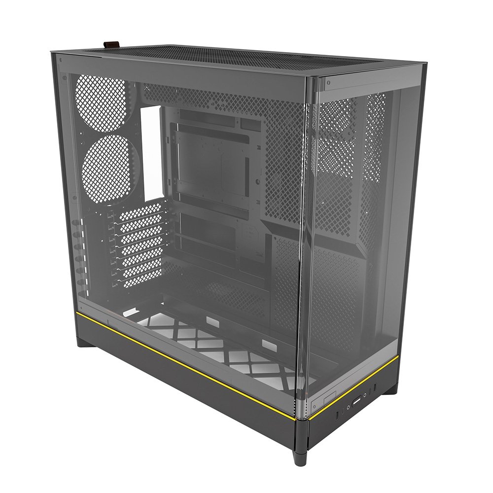 Gabinete Gamer ( Balão.info) HS02, Mid-Tower, ATX, Vidro Temperado, Sem FANs, Preto ( Balão.info - view 5