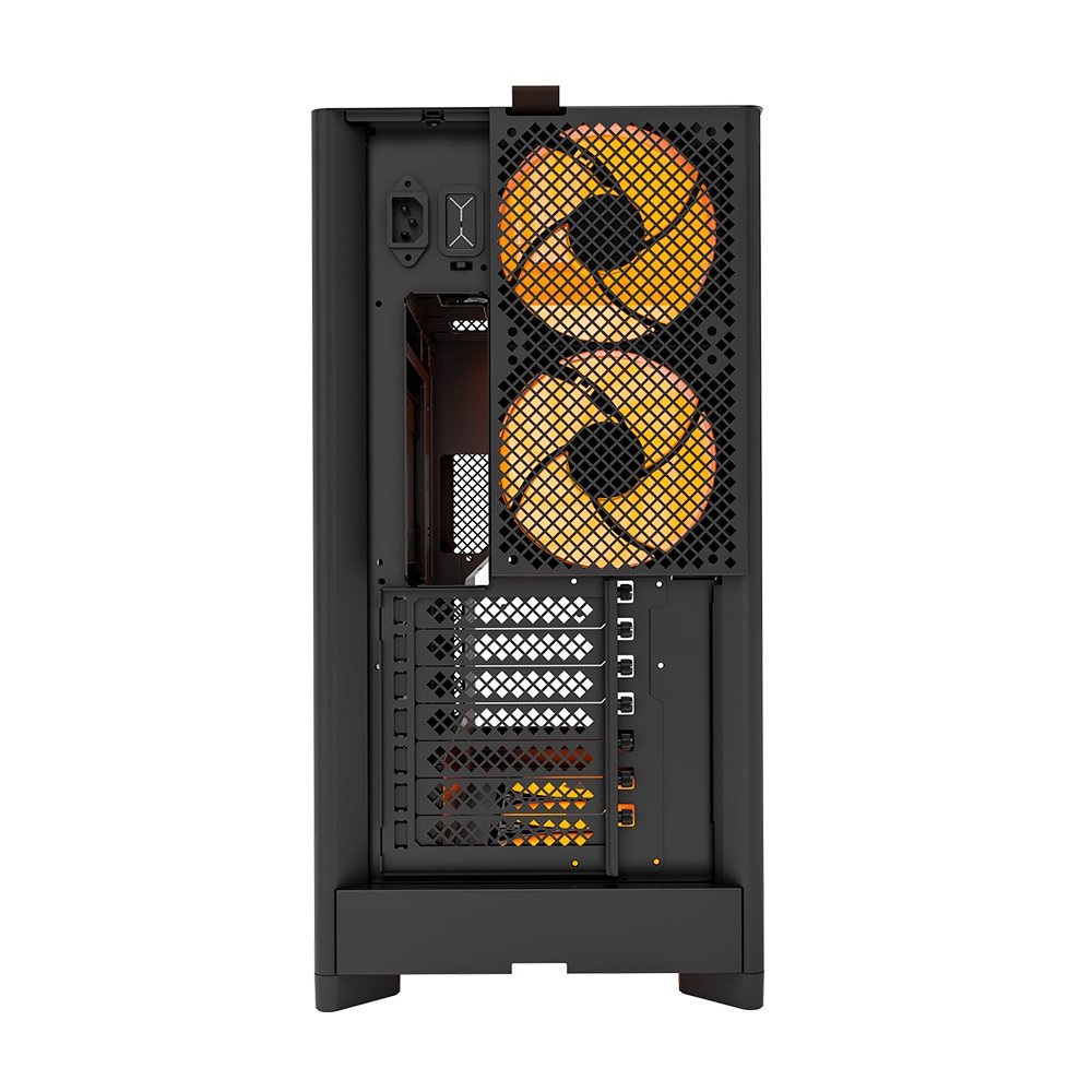 Gabinete Gamer ( Balão.info) HS02 Pro, Mid-Tower, ATX, Vidro Temperado, 5X Fans, Preto - HS02PROBK - view 2
