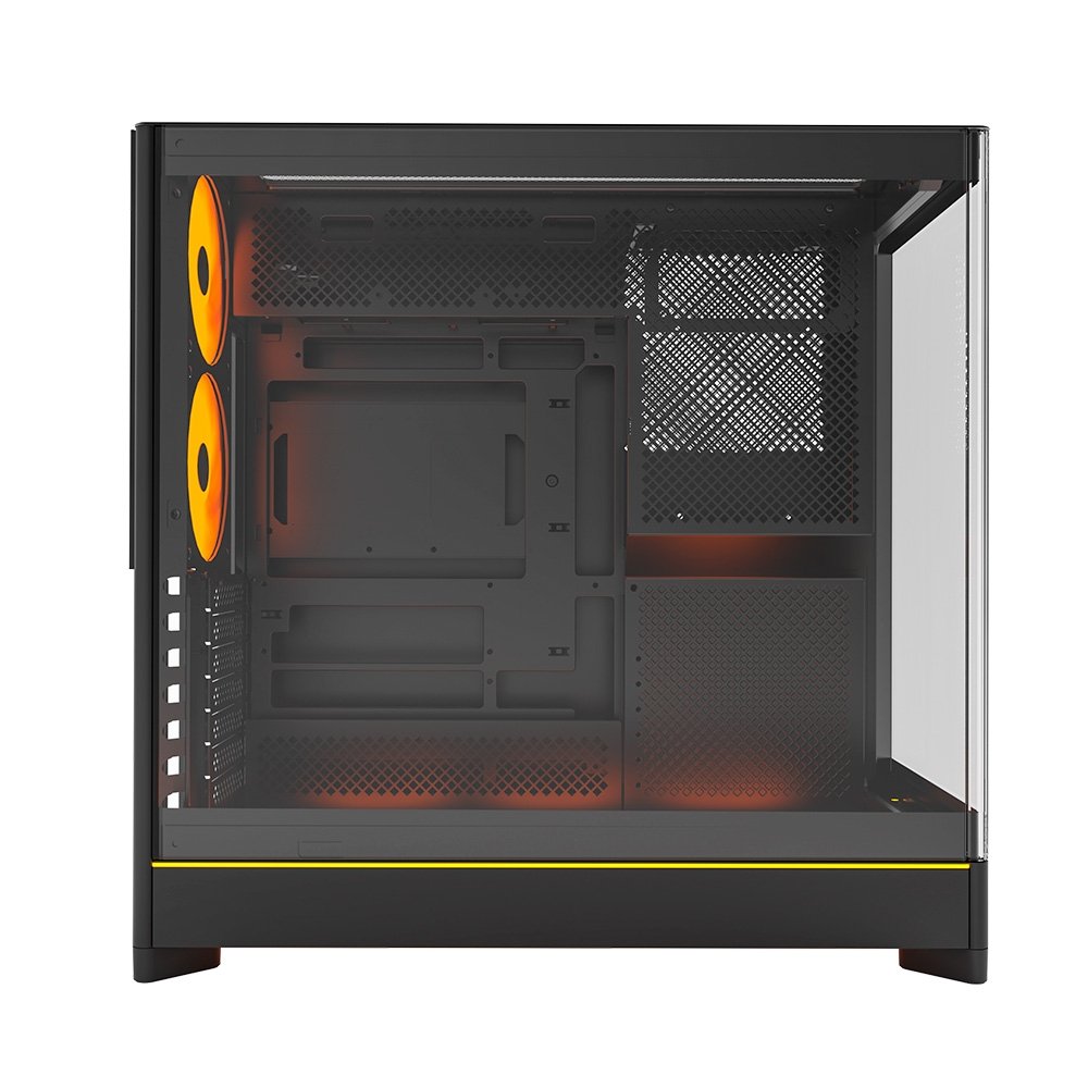 Gabinete Gamer ( Balão.info) HS02 Pro, Mid-Tower, ATX, Vidro Temperado, 5X Fans, Preto - HS02PROBK - view 3