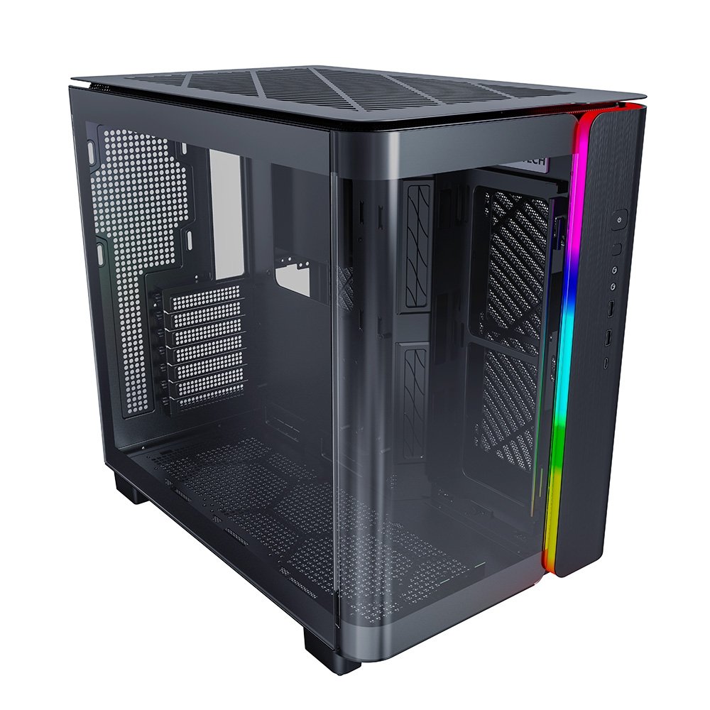 Gabinete Gamer Montech King 95, Mid-Tower, ATX,  Vidro Duplo Temperado, Sem Fans, Preto - KING95BK - view 3