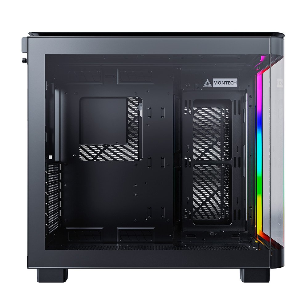 Gabinete Gamer Montech King 95, Mid-Tower, ATX,  Vidro Duplo Temperado, Sem Fans, Preto - KING95BK - view 4