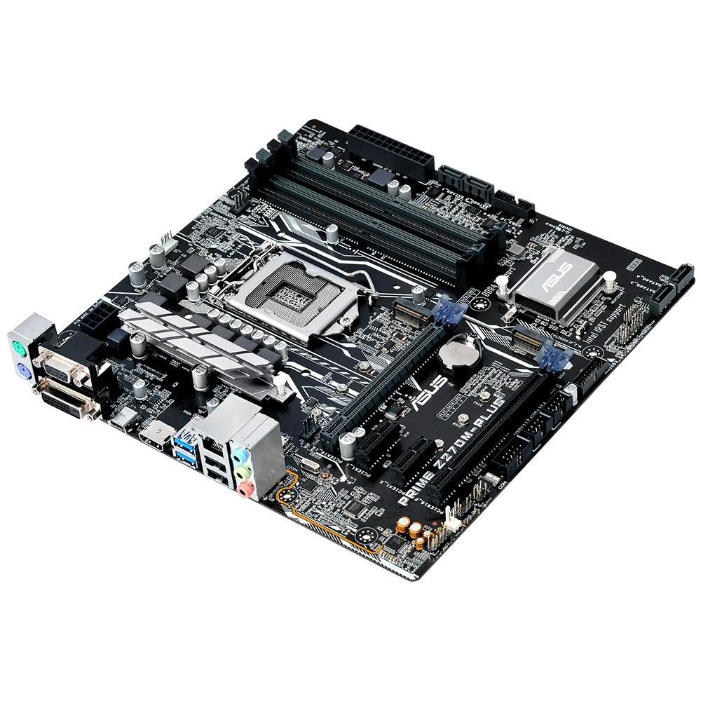 Imagem 5 de 5 do produto Placa-Mãe ASUS p/ Intel LGA 1151 mATX PRIME Z270M-PLUS/BR 4x DDR4; CrossFireX, 2x M.2,1x Saída DVI-D, 1x Saída D-Sub, 1x HDMI, Edição Gamer