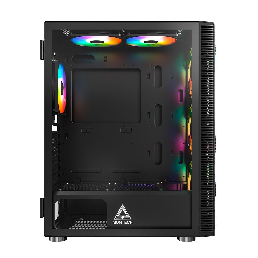 Imagem 4 de 7 do produto Gabinete Gamer Montech X3 Mesh, Mid-Tower, Painel Frontal em Mesh, Com 6X Fans, Preto - X3MESHBK