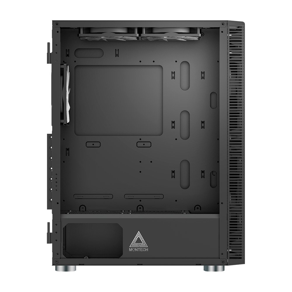 Gabinete Gamer Montech X3 Glass, Mid-Tower, Painel Frontal em Vidro, Com 6X Fans, Preto - X3GLASSBK - view 2