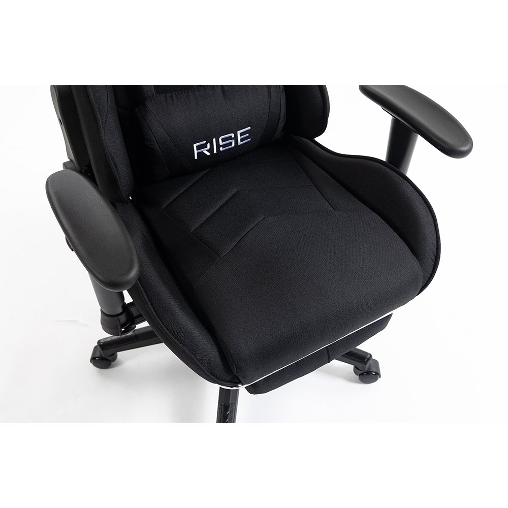 Cadeira Gamer Rise Mode X04, Ângulo Ajustável, Apoio Para os Pés Retrátil, Preto, Tecido - RM-CG-X04-BK-FBC - view 8