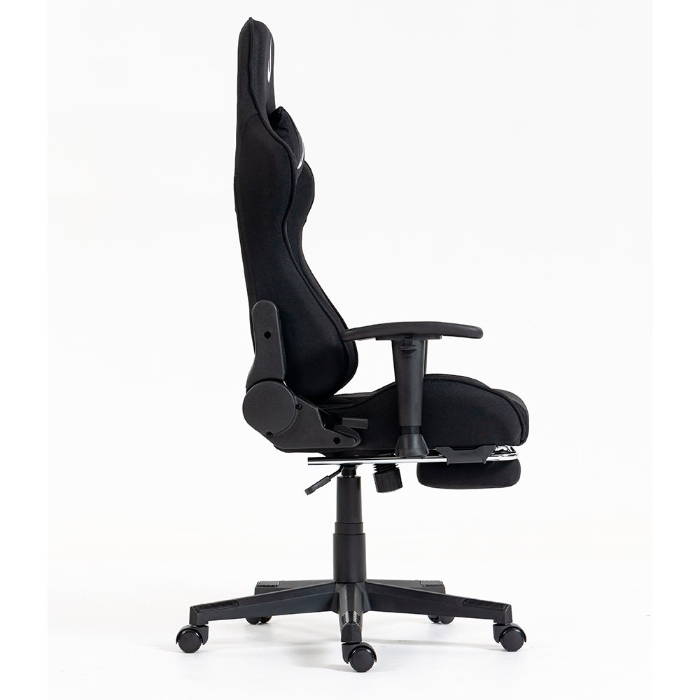 Cadeira Gamer Rise Mode X04, Ângulo Ajustável, Apoio Para os Pés Retrátil, Preto, Tecido - RM-CG-X04-BK-FBC - view 12