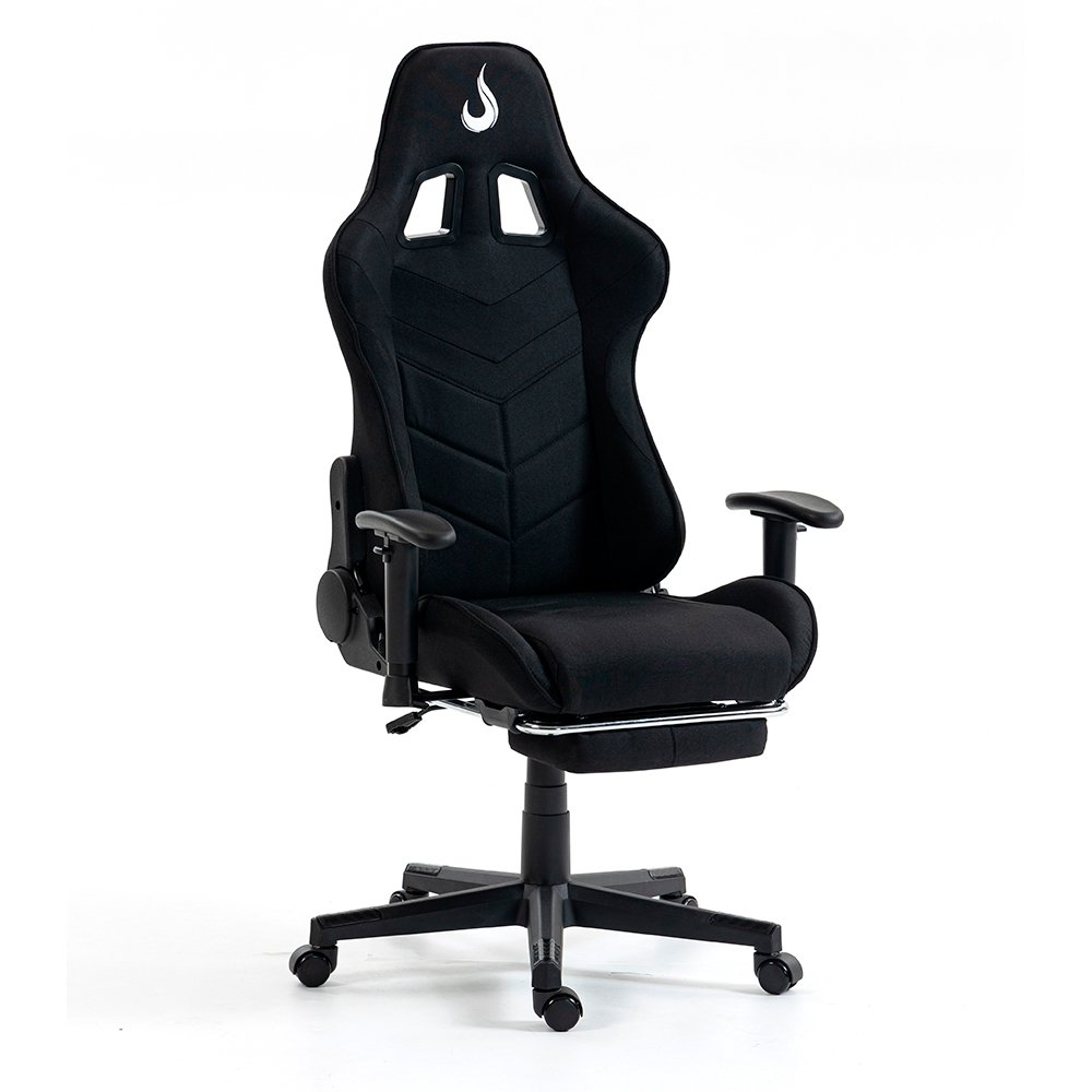 Cadeira Gamer Rise Mode X04, Ângulo Ajustável, Apoio Para os Pés Retrátil, Preto, Tecido - RM-CG-X04-BK-FBC - view 15