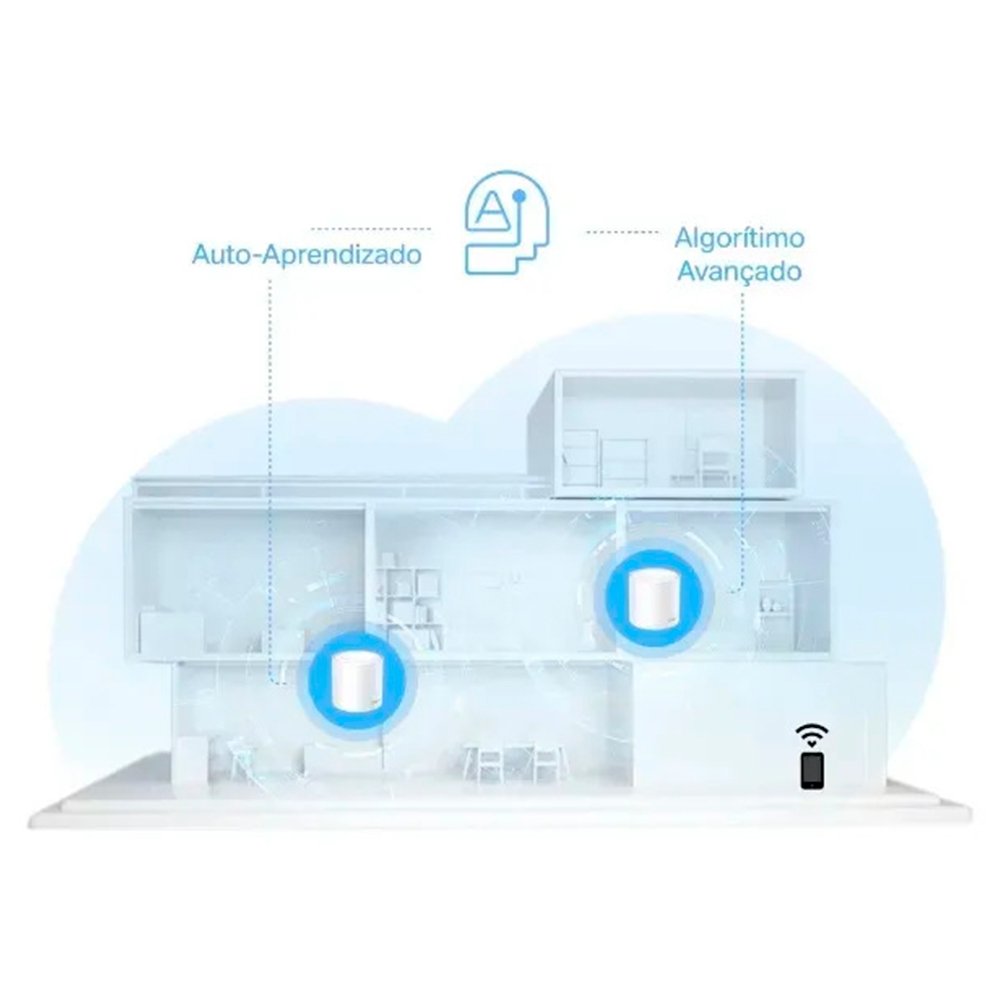 Roteador Mesh TP-Link Deco X10, Wi-Fi 6, AX1500, Dual-Band, 2 Portas Gigabit, Branco, Kit com 2 Unidades - Deco X10(2-pack)(BR) - view 3