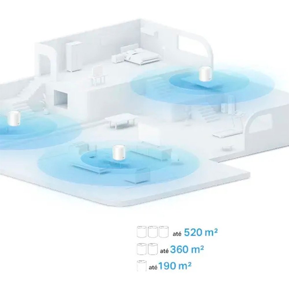 Roteador Mesh TP-Link Deco X10, Wi-Fi 6, AX1500, Dual-Band, 2 Portas Gigabit, Branco, Kit com 2 Unidades - Deco X10(2-pack)(BR) - view 4