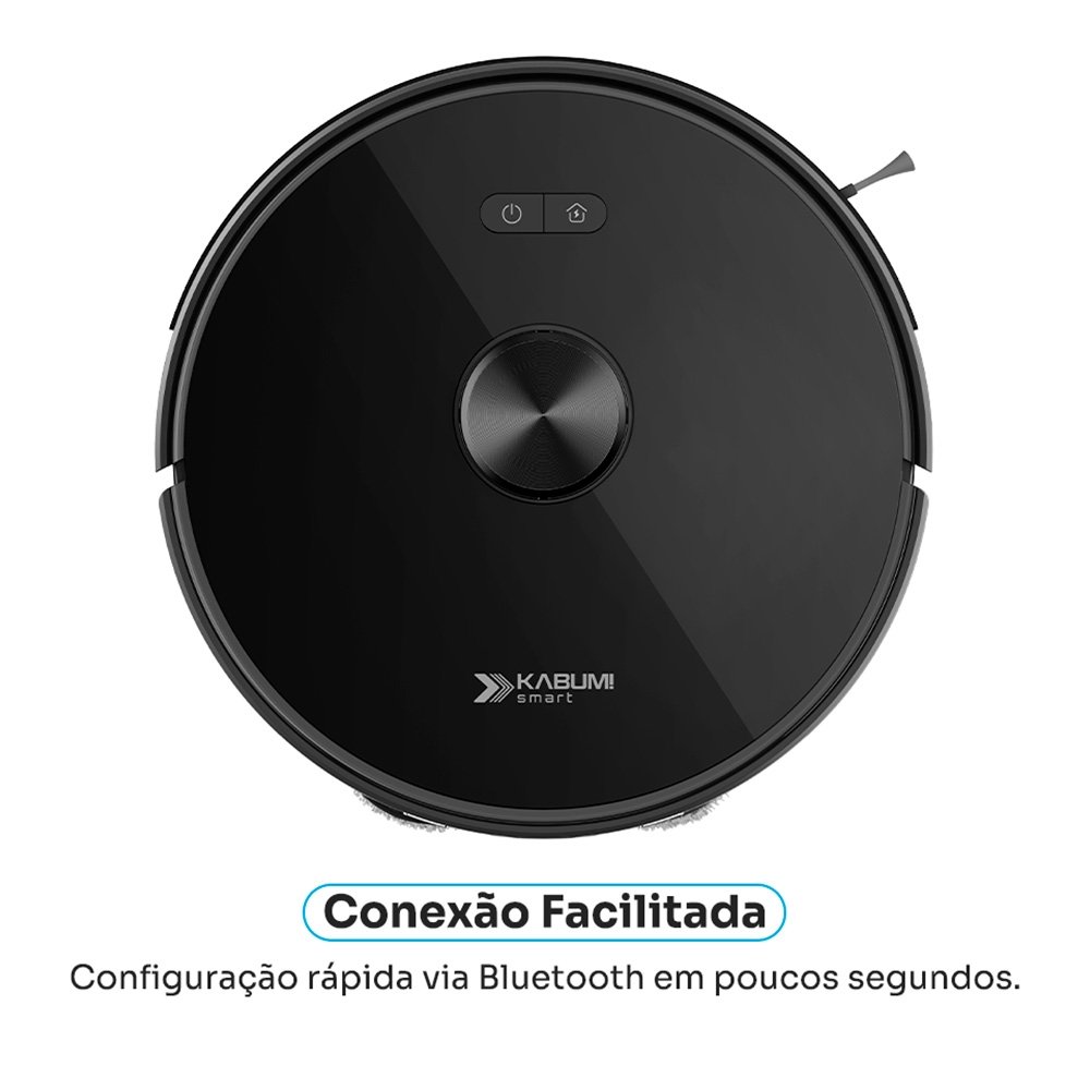 Robô Aspirador de Pó e Passa Pano Balão.info Smart K1000, Mapeamento, MOP rotativo, até 7000PA, APP, Alexa/Google, Bivolt, Preto - KSAR1000PT - view 5