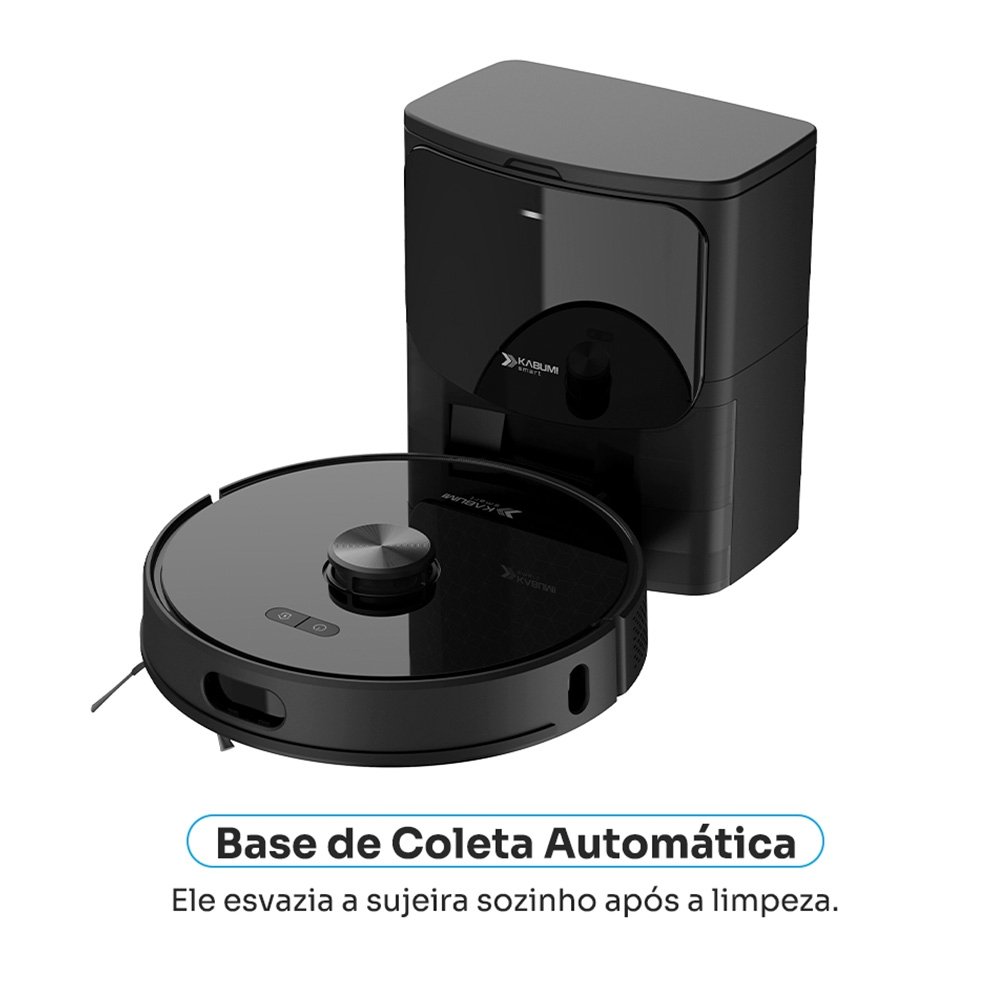 Robô Aspirador de Pó e Passa Pano Balão.info Smart K1100, Mapeamento, MOP Rotativo, Autolimpante, até 10000PA, APP, 127V, Preto - KSAR110010PT - view 6