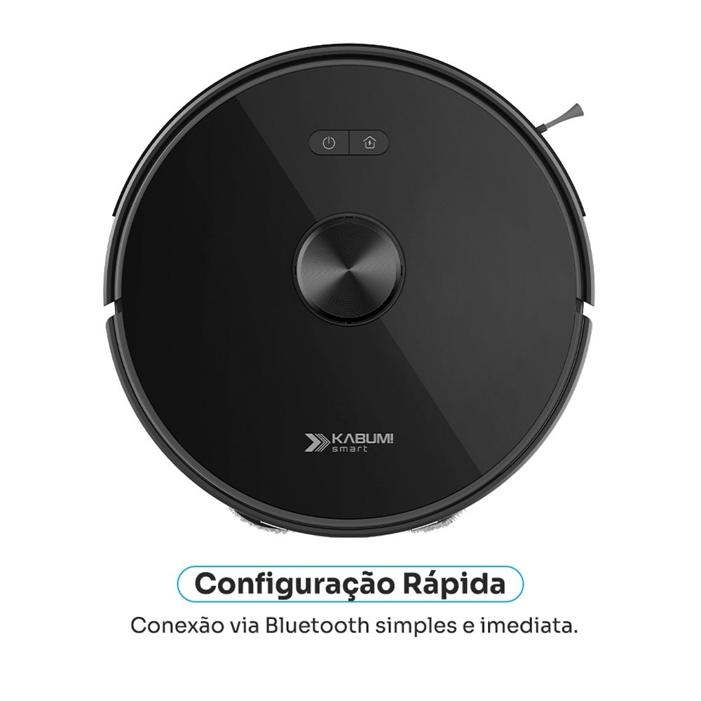 Robô Aspirador de Pó e Passa Pano Balão.info Smart K1100, Mapeamento, MOP Rotativo, Autolimpante, até 10000PA, APP, 127V, Preto - KSAR110010PT - view 7