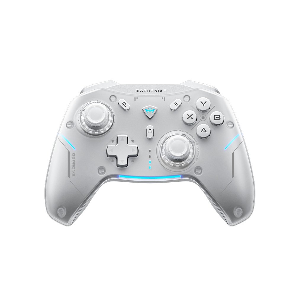 Controle Sem Fio Gamer Machenike G5 Pro, Multiplataformas, RGB, Switch Kailh, Com Dock, Branco - JJ02GG007