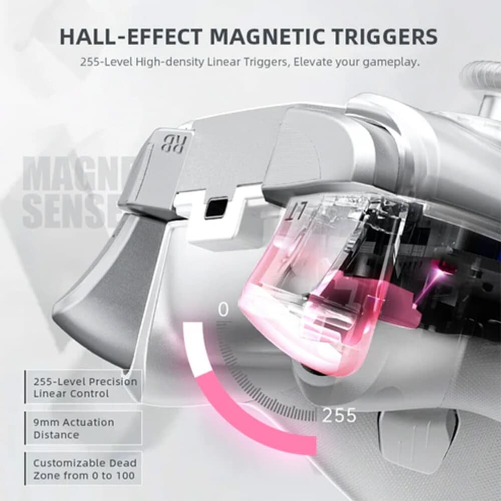 Controle Gamer, Machenike G5 Pro Max, Multiplataformas, Tri-Mode, RGB, Switch Kailh, Rosa - JJ02GJ007 - view 5