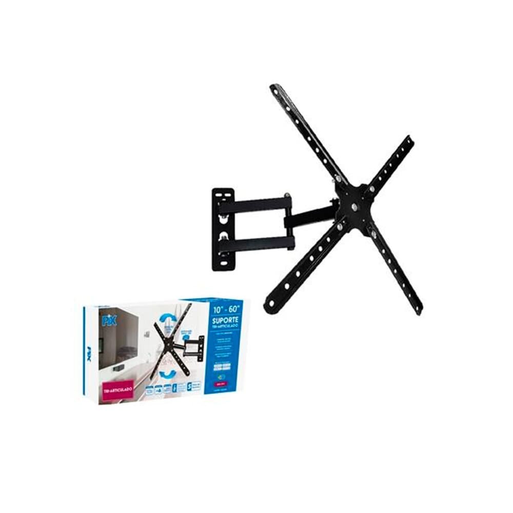 Suporte para TV PIX PX-11, Tri-Articulado, para TVs de 10 a 60, Preto - 079-0015