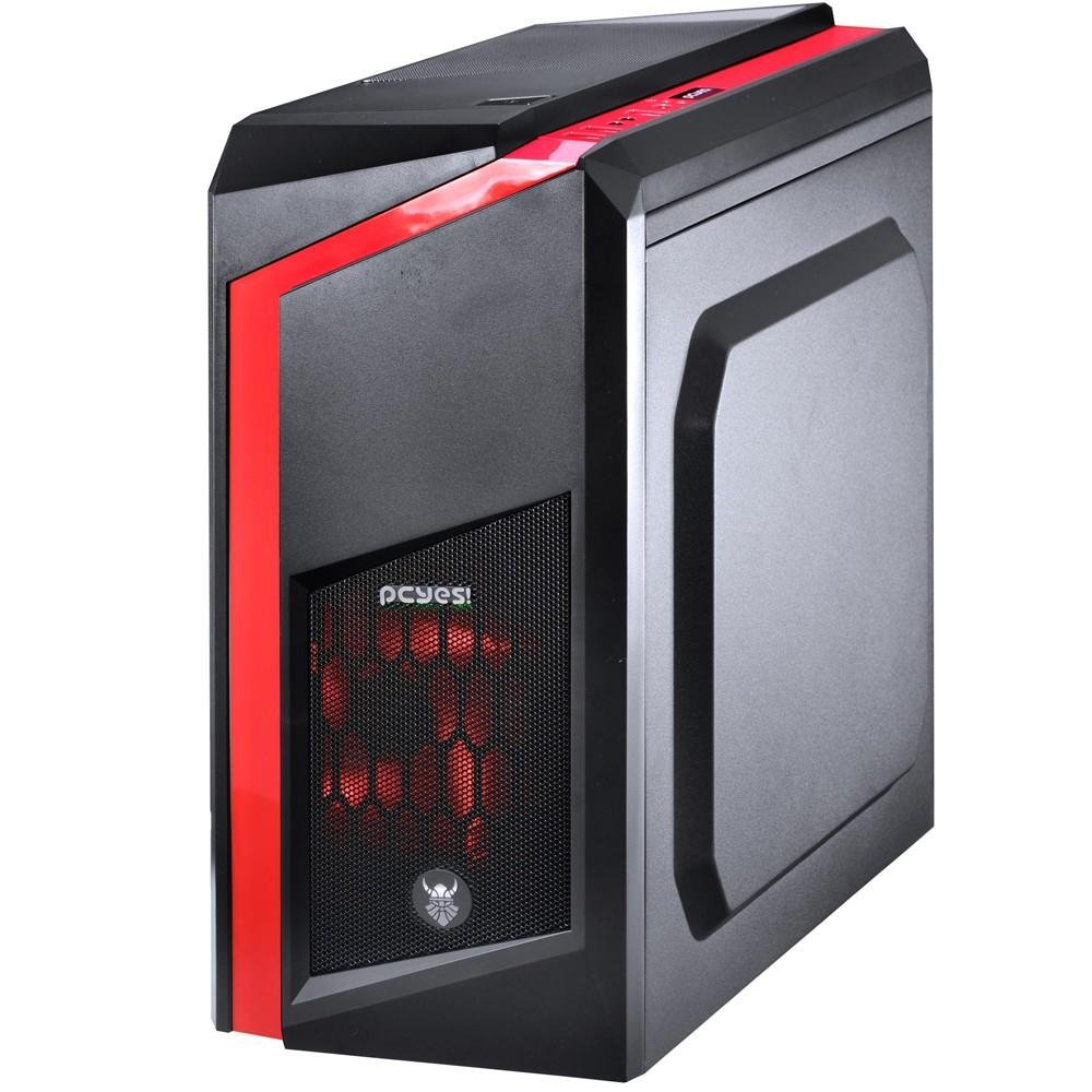 Gabinete Gamer PCYES mid-tower Dark Dwarf Vermelho com 2 fans LED Vermelho Lateral em Acrílico – DWAPTOVM2FCA Gabinete Gamer PCYES mid-tower Dark Dwarf Vermelho com 2 fans LED Vermelho Lateral em Acrílico – DWAPTOVM2FCA