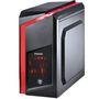 Gabinete Gamer PCYES mid-tower Dark Dwarf Vermelho com 2 fans LED Vermelho Lateral em Acrílico – DWAPTOVM2FCA