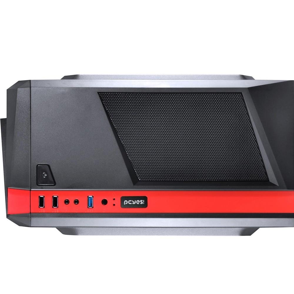 Gabinete Gamer PCYES mid-tower Dark Dwarf Vermelho com 2 fans LED Vermelho Lateral em Acrílico – DWAPTOVM2FCA Gabinete Gamer PCYES mid-tower Dark Dwarf Vermelho com 2 fans LED Vermelho Lateral em Acrílico – DWAPTOVM2FCA