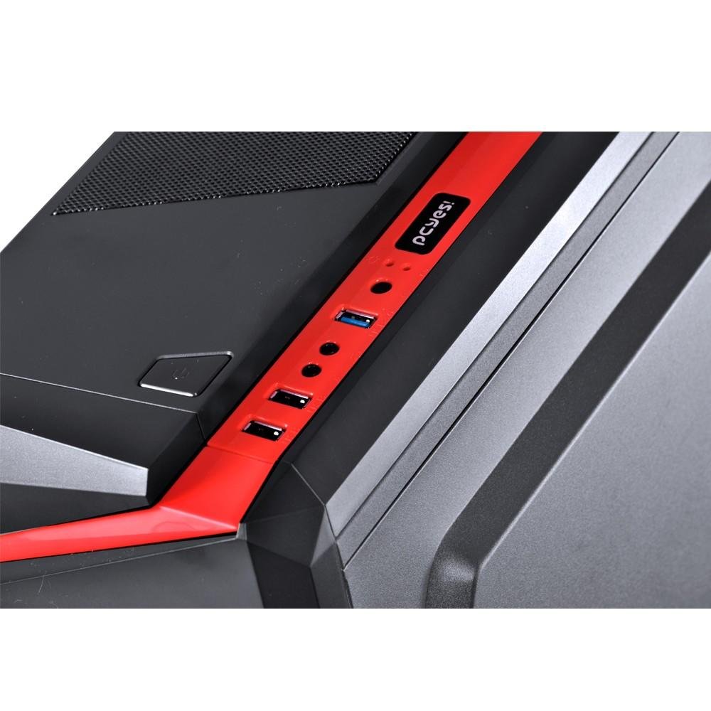 Gabinete Gamer PCYES mid-tower Dark Dwarf Vermelho com 2 fans LED Vermelho Lateral em Acrílico – DWAPTOVM2FCA Gabinete Gamer PCYES mid-tower Dark Dwarf Vermelho com 2 fans LED Vermelho Lateral em Acrílico – DWAPTOVM2FCA