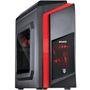 Gabinete Gamer PCYES mid-tower Dark Dwarf Vermelho com 2 fans LED Vermelho Lateral em Acrílico – DWAPTOVM2FCA
