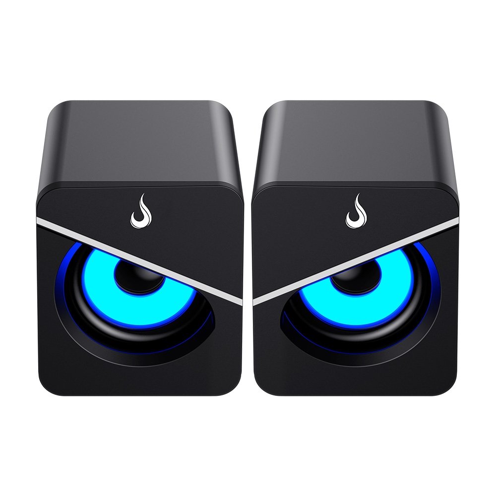 Caixa de Som Gamer Rise Mode Mad Sound 01, 6W, Led Azul, Conexão USB e P2, Preto - RM-SPMA-01-BB