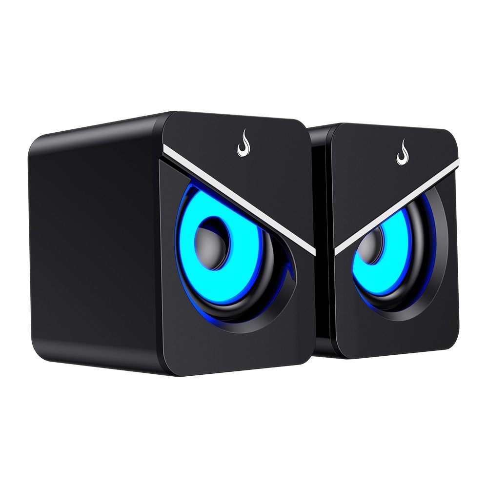 Caixa de Som Gamer Rise Mode Mad Sound 01, 6W, Led Azul, Conexão USB e P2, Preto - RM-SPMA-01-BB Caixa de Som Gamer Rise Mode Mad Sound 01, 6W, Led Azul, Conexão USB e P2, Preto - RM-SPMA-01-BB