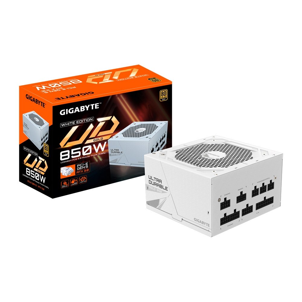 Fonte Gigabyte UD850GM PG5W 850W Branca