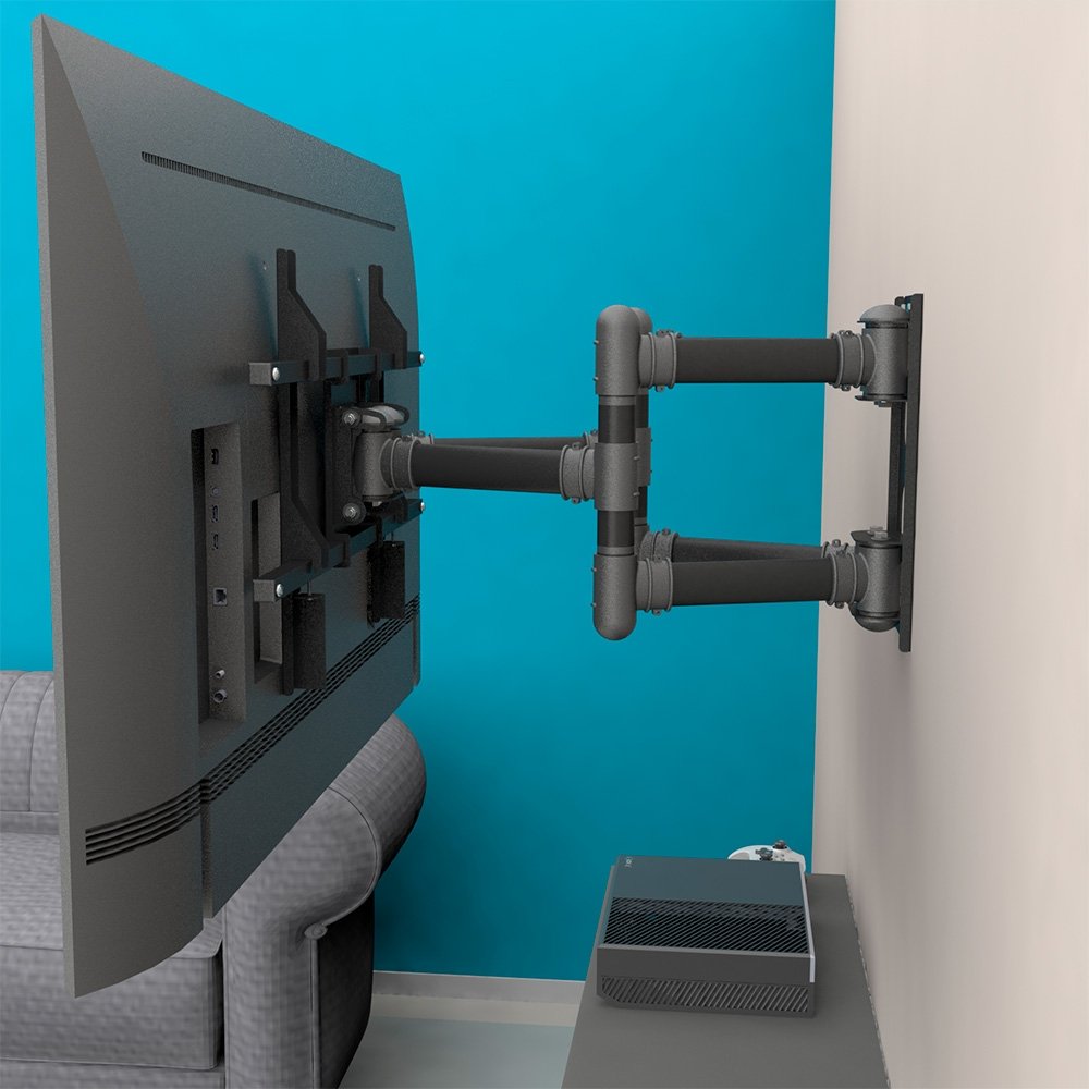 "Suporte de Parede Triarticulado Multivisão, para TVs de 40"" a 100"", com Inclinação, Preto - ( Balão.info" - foto 6