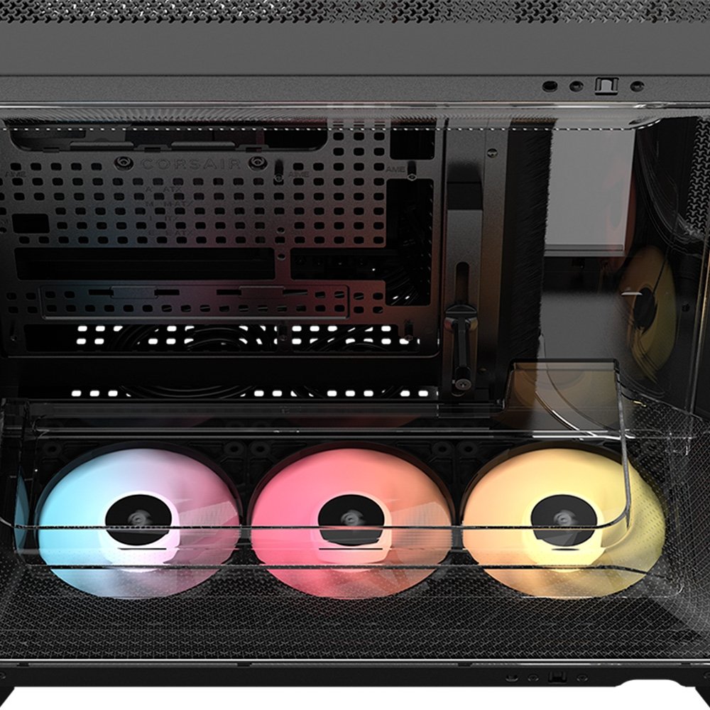 Gabinete Gamer Corsair AIR 5400, Mid-Tower, com 3 Fans RS-R ARGB, Lateral em Vidro, Preto - CC-9011318-WW - view 11