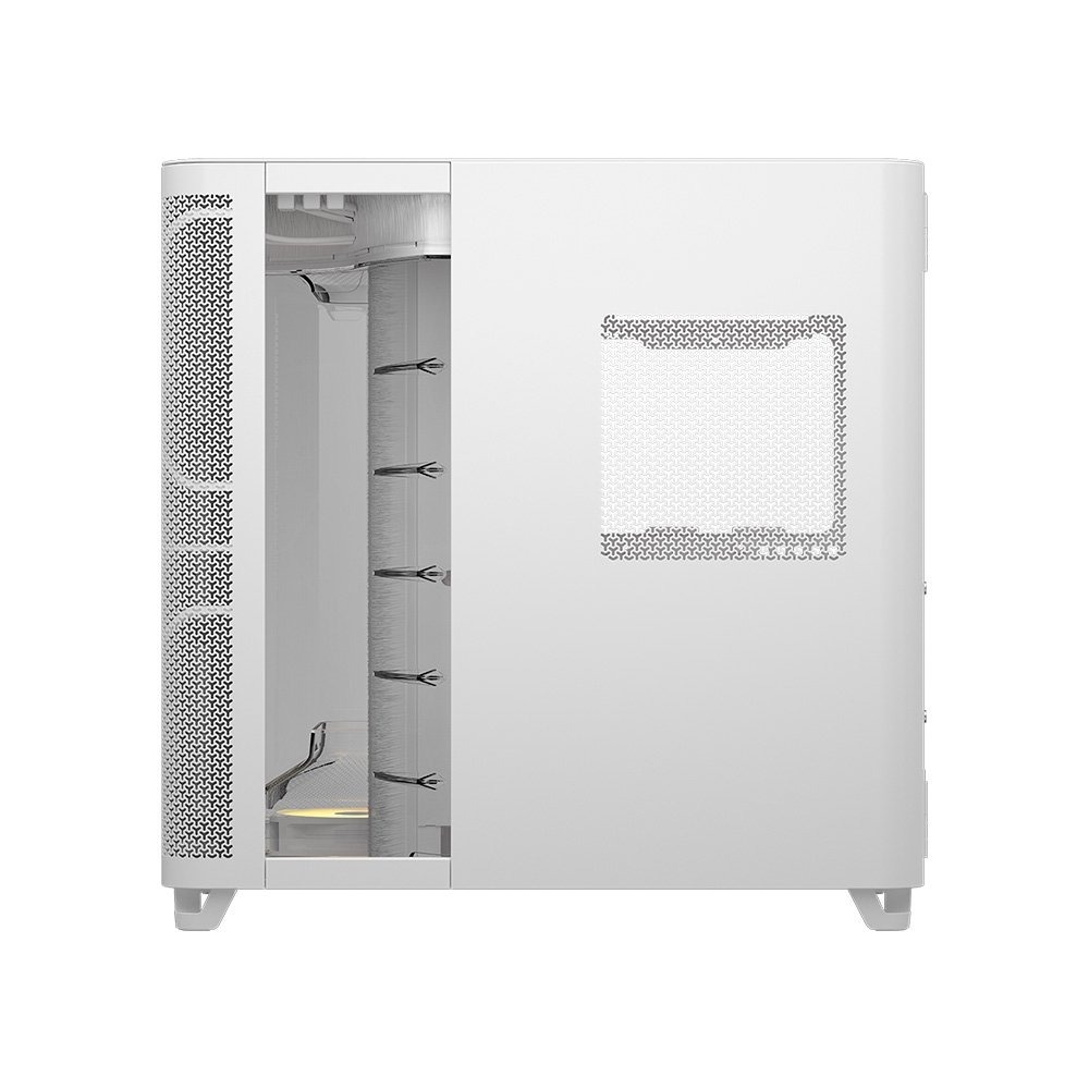 Imagem 4 de 12 do produto Gabinete Gamer Corsair AIR 5400, Mid-Tower, E-ATX, RS-R ARGB, 3x Fans, Lateral e Frontal em Vidro Temperado, Branco - CC-9011319-WW