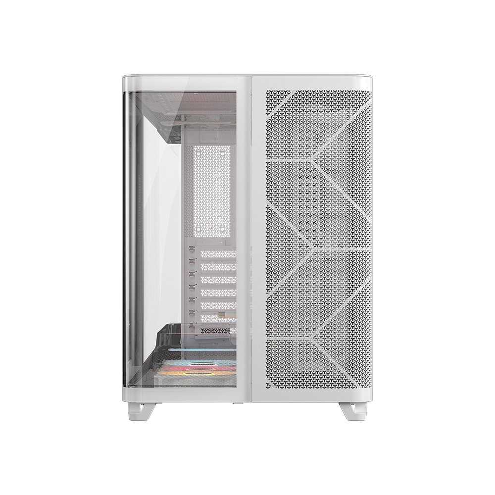 Imagem 6 de 12 do produto Gabinete Gamer Corsair AIR 5400, Mid-Tower, E-ATX, RS-R ARGB, 3x Fans, Lateral e Frontal em Vidro Temperado, Branco - CC-9011319-WW