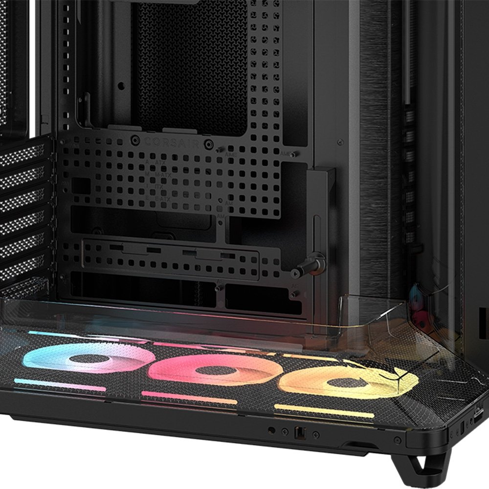 Imagem 11 de 12 do produto Gabinete Gamer Corsair AIR 5400, Mid-Tower, com 3 Fans LX-R iCUE LINK, Lateral em Vidro, Preto - CC-9011320-WW