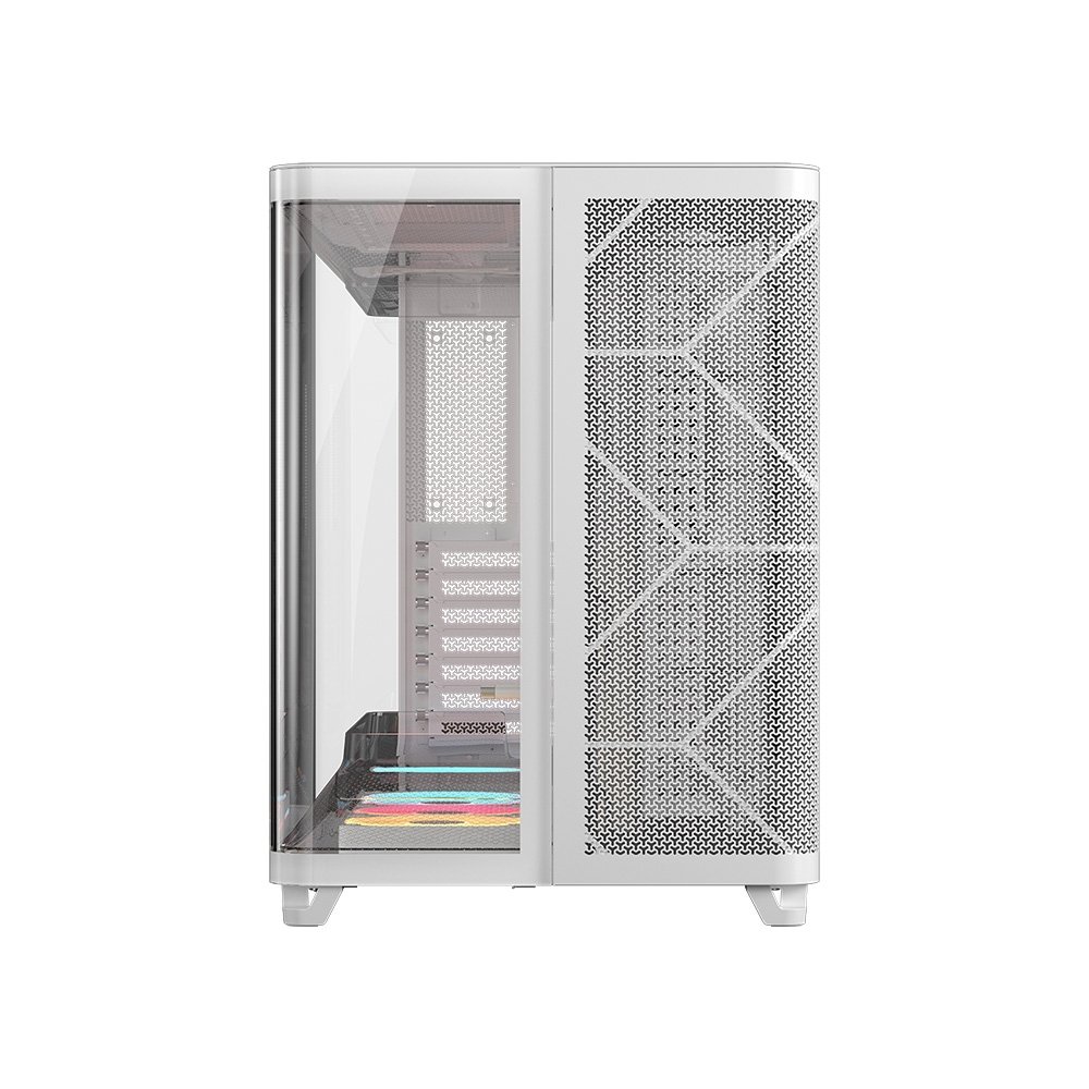 Gabinete Gamer ( Balão.info) AIR 5400, Mid-Tower, E-ATX, LX-R ( Balão.info) LINK, 3x Fans, Lateral e Frontal em Vidro Temperado, Branco - CC-( Balão.info)-WW - view 6