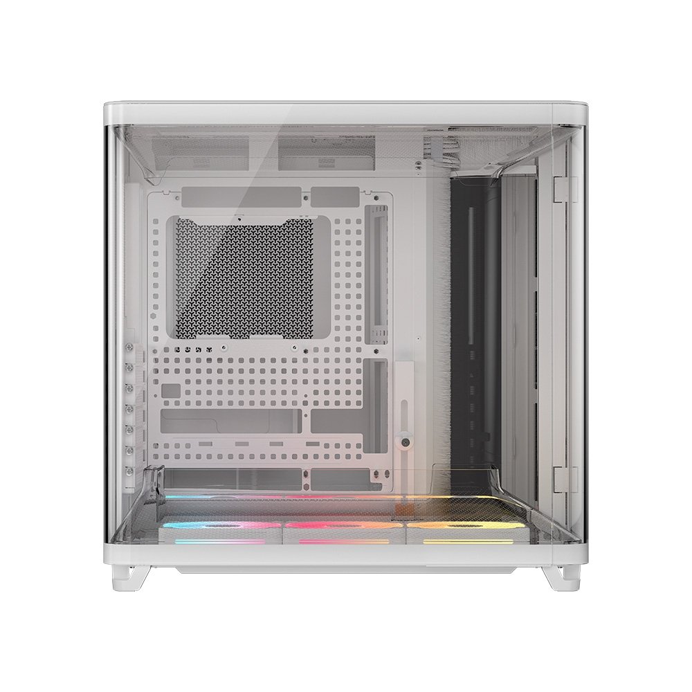 Gabinete Gamer ( Balão.info) AIR 5400, Mid-Tower, E-ATX, LX-R ( Balão.info) LINK, 3x Fans, Lateral e Frontal em Vidro Temperado, Branco - CC-( Balão.info)-WW - view 2