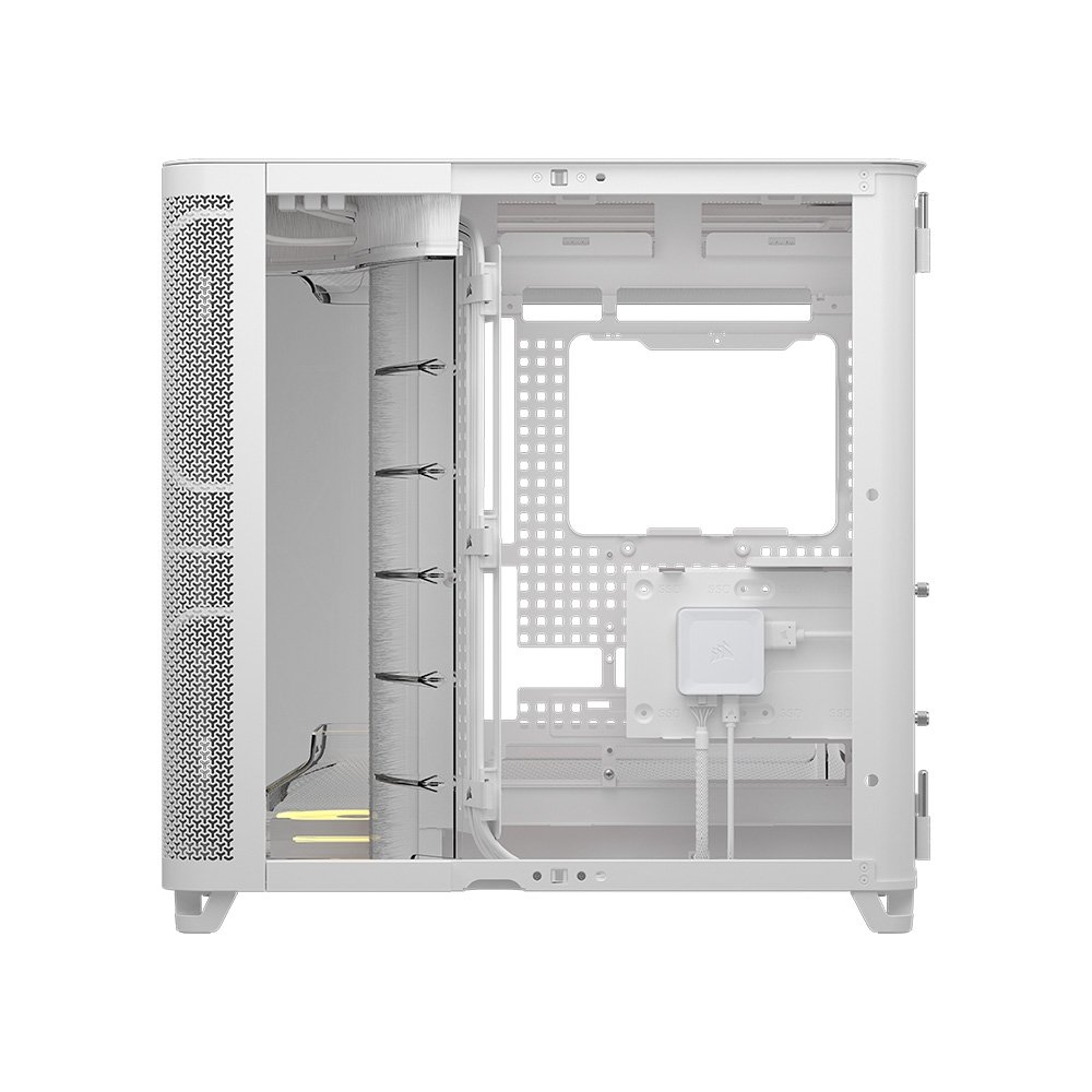Gabinete Gamer ( Balão.info) AIR 5400, Mid-Tower, E-ATX, LX-R ( Balão.info) LINK, 3x Fans, Lateral e Frontal em Vidro Temperado, Branco - CC-( Balão.info)-WW - view 5