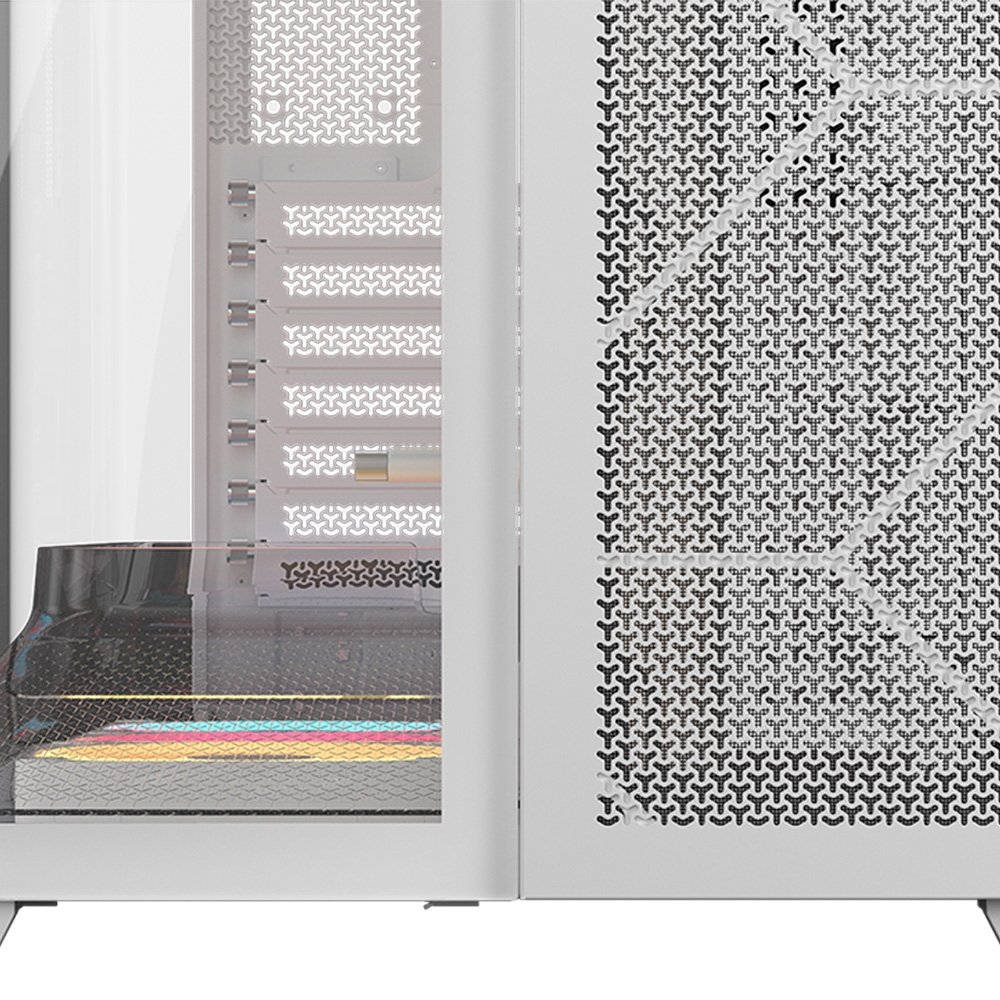 Imagem 9 de 12 do produto Gabinete Gamer Corsair AIR 5400, Mid-Tower, E-ATX, LX-R iCUE LINK, 3x Fans, Lateral e Frontal em Vidro Temperado, Branco - CC-9011321-WW