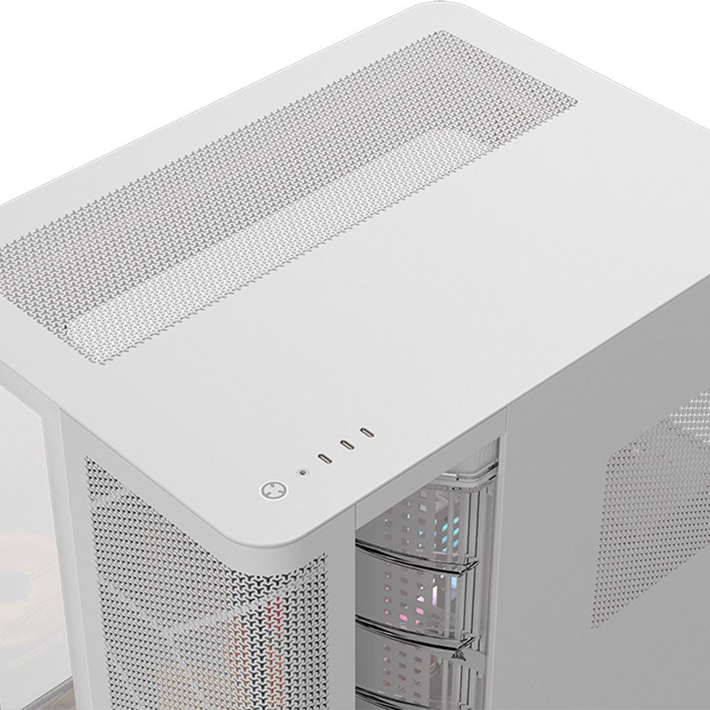 Gabinete Gamer ( Balão.info) AIR 5400, Mid-Tower, E-ATX, LX-R ( Balão.info) LINK, 3x Fans, Lateral e Frontal em Vidro Temperado, Branco - CC-( Balão.info)-WW - view 12
