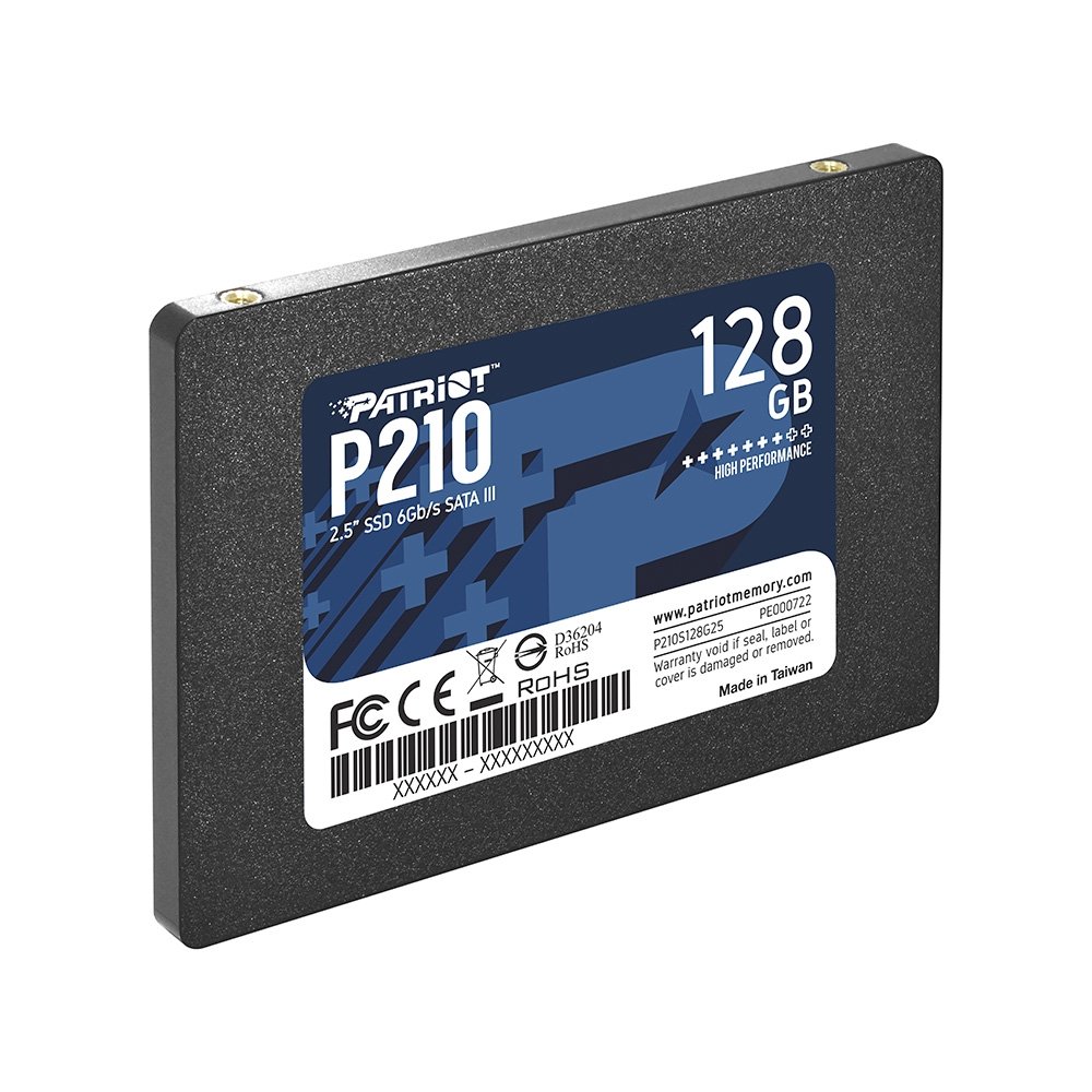 SSD Patriot P210, 128GB, 2.5", SATA 3, Leitura 450MB/s, Gravação 430MB/s, Preto - P210S128G25 SSD Patriot P210, 128GB, 2.5", SATA 3, Leitura 450MB/s, Gravação 430MB/s, Preto - P210S128G25