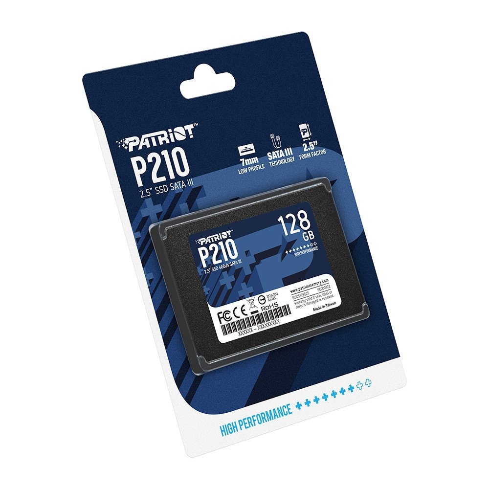 SSD Patriot P210, 128GB, 2.5", SATA 3, Leitura 450MB/s, Gravação 430MB/s, Preto - P210S128G25 SSD Patriot P210, 128GB, 2.5", SATA 3, Leitura 450MB/s, Gravação 430MB/s, Preto - P210S128G25