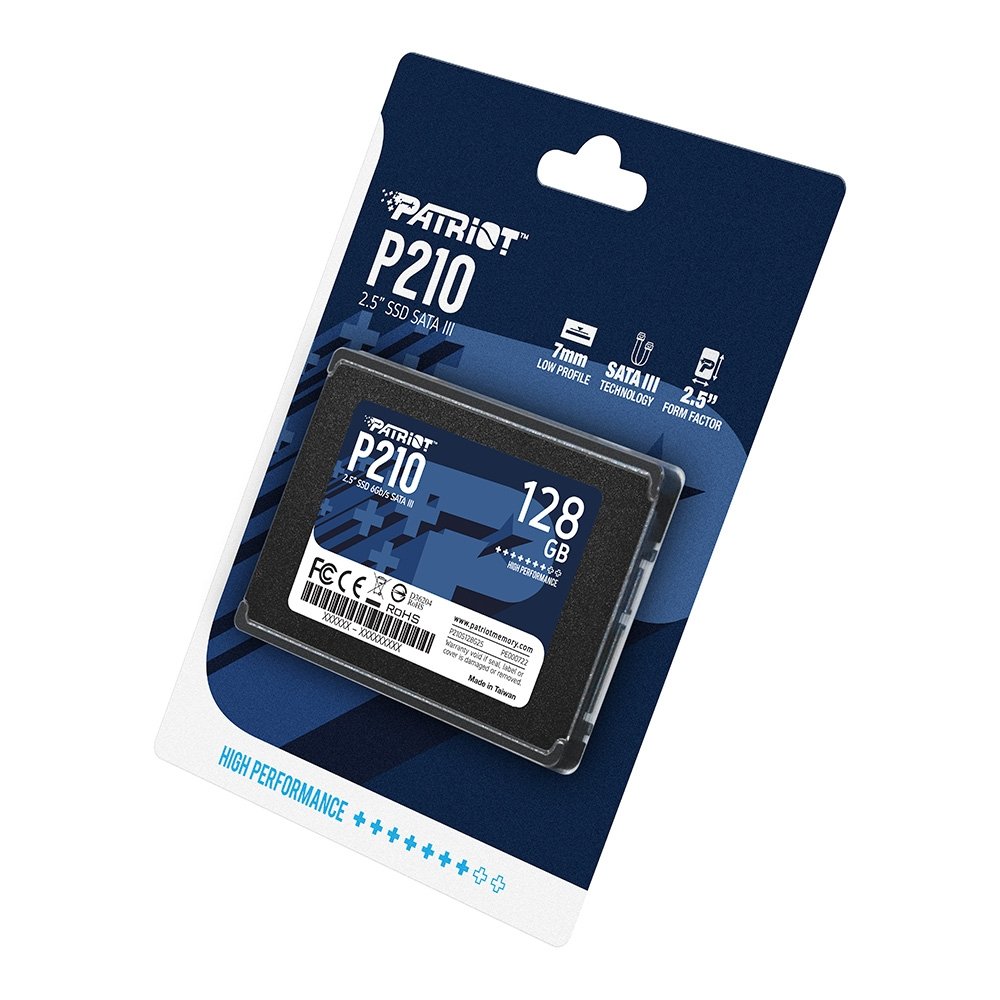 SSD Patriot P210, 128GB, 2.5", SATA 3, Leitura 450MB/s, Gravação 430MB/s, Preto - P210S128G25 SSD Patriot P210, 128GB, 2.5", SATA 3, Leitura 450MB/s, Gravação 430MB/s, Preto - P210S128G25