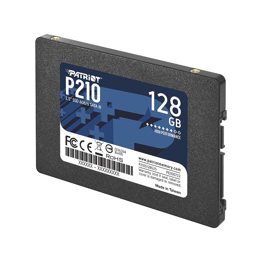SSD Patriot P210, 128GB, 2.5", SATA 3, Leitura 450MB/s, Gravação 430MB/s, Preto - P210S128G25 SSD Patriot P210, 128GB, 2.5", SATA 3, Leitura 450MB/s, Gravação 430MB/s, Preto - P210S128G25